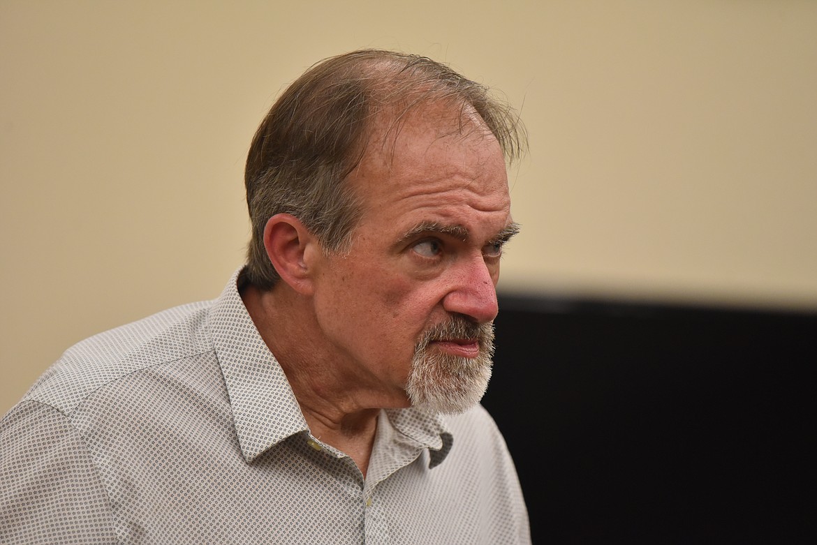 Timothy Wayne Wilde appearing at his June 30, 2022, arraignment in Flathead County District Court before Judge Heidi Ulbricht. Wilde pleaded not guilty to assault with a weapon.