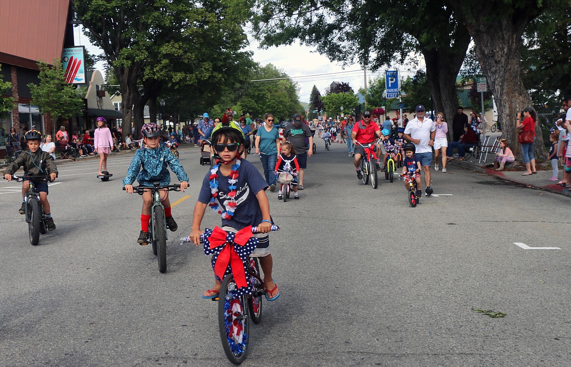 Fun at the annual Kids Parade during the Sandpoint Lion's annual Fourth of July celebration.