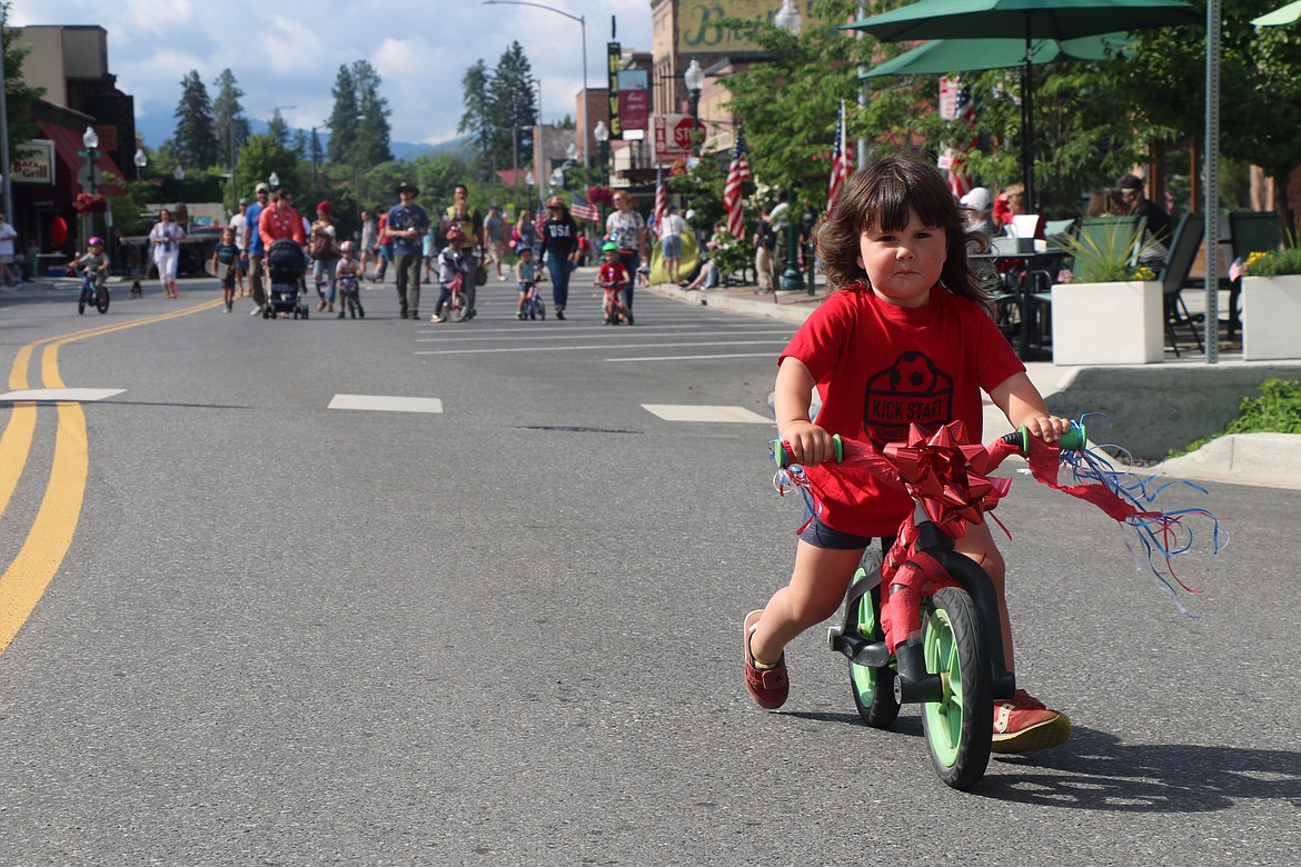 Fun at the annual Kids Parade during the Sandpoint Lion's annual Fourth of July celebration.