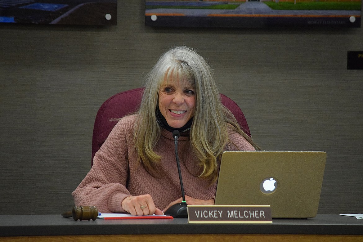 Former Moses Lake School Board President Vickey Melcher at a meeting during her time on the board. Melcher was recently appointed to the Washington State Charter School Commission and wants to make sure families are aware of the options afforded by charter schools.