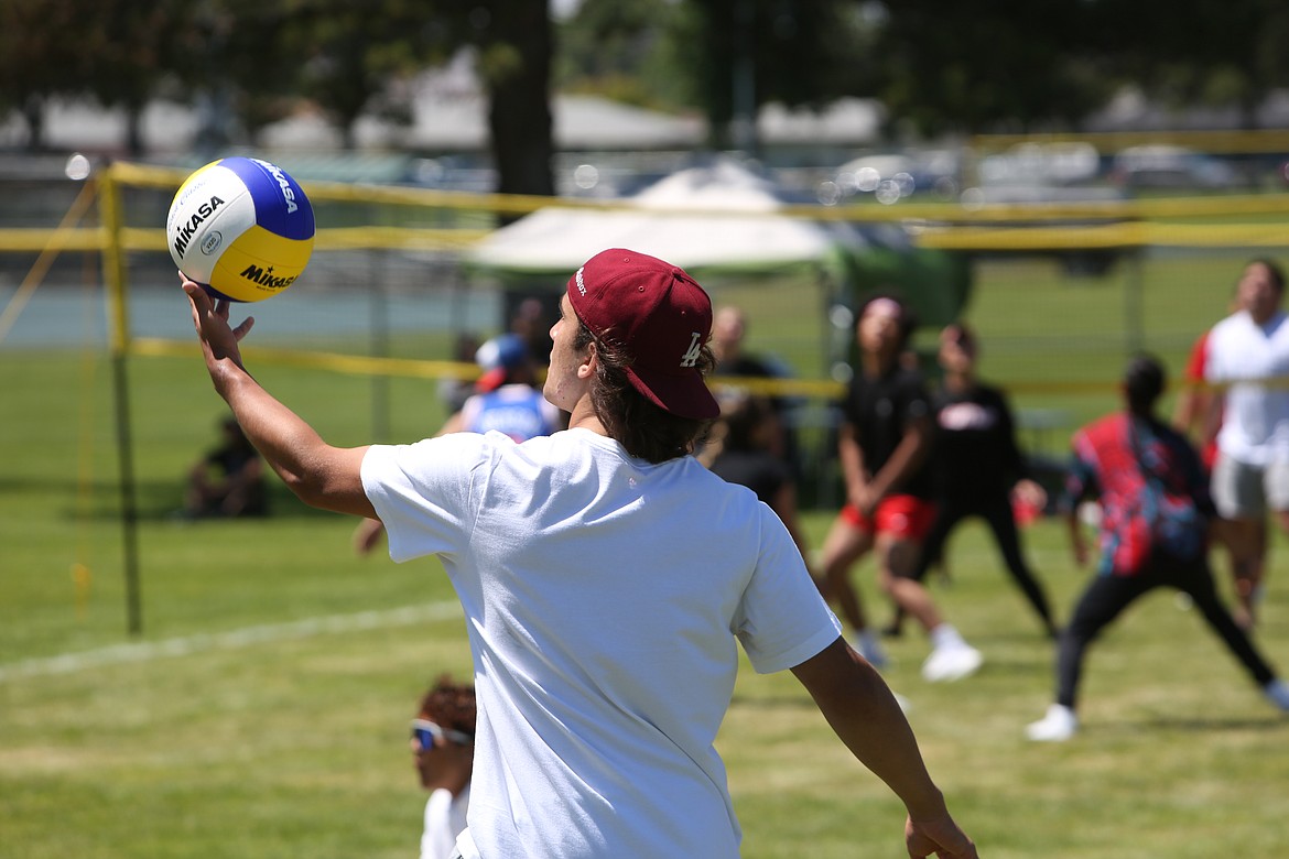 Volleyball teams were composed of both males and females over the age of 14.