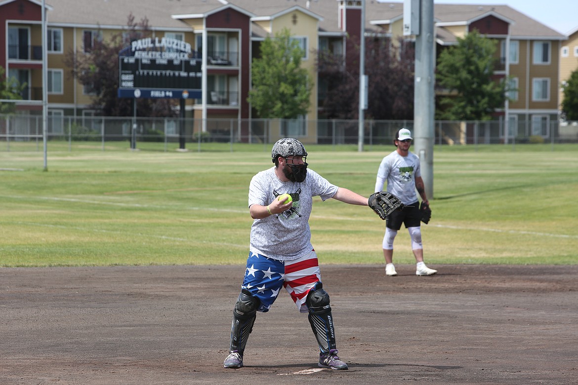 The slowpitch tournament was a family-friendly event, where teams and their families could hang out even when not playing.