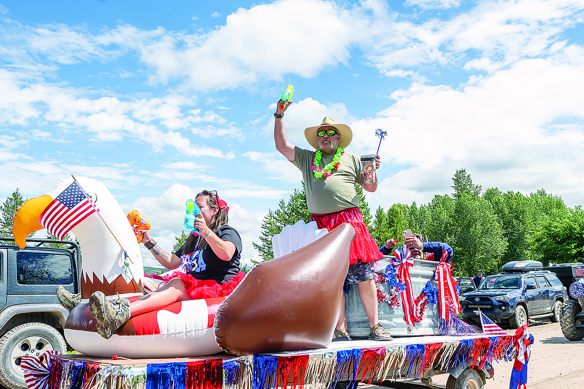 The Polebridge Bubble Bath Queen float.