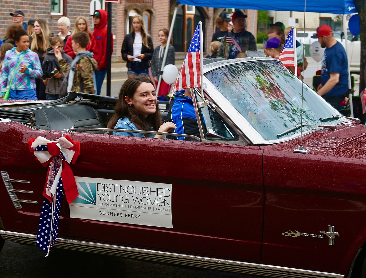 Distinguished Young Women was represented at the Fourth of July Parade by Mia Blackmore, 2022 second finalist.