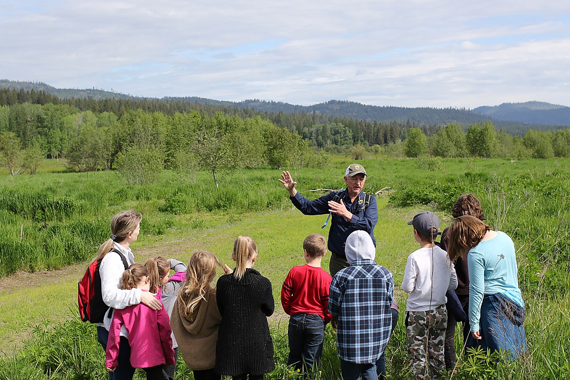 Local students learn about nature during a field trip to an Idaho and Game-managed wetland near the south end of Cocolalla Lake in mid-June.