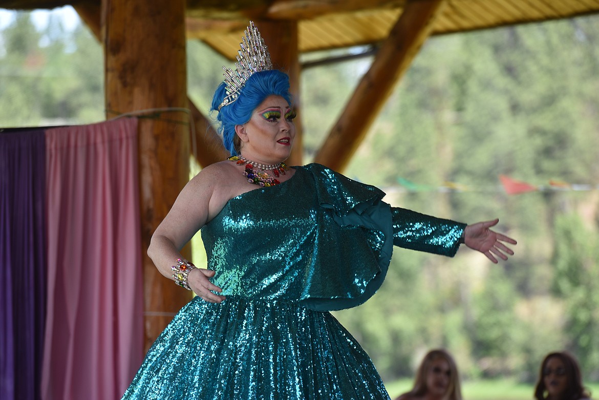 Diana Bourgeois performed Saturday at the Lincoln County Pride Festival. (Scott Shindledecker/The Western News)