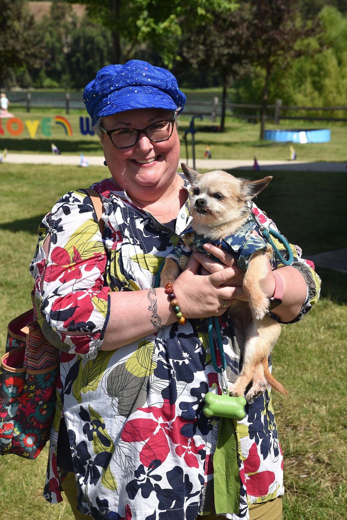 Libby resident Lee Morrissette and her chihauhau, Dilley, took home top honors Saturday at the dog show at the Lincoln County Pride festival. (Scott Shindledecker/The Western News)