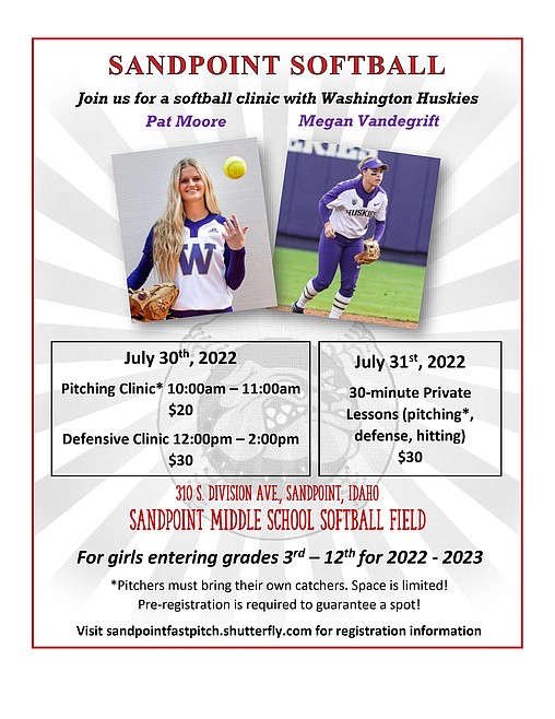 SHS softball to host UW player clinic Bonner County Daily Bee