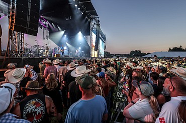 The crowd enjoys the performance by Turnpike Troubadours at Under the Big Sky festival in Whitefish on Friday, July 15, 2022. (JP Edge photo)