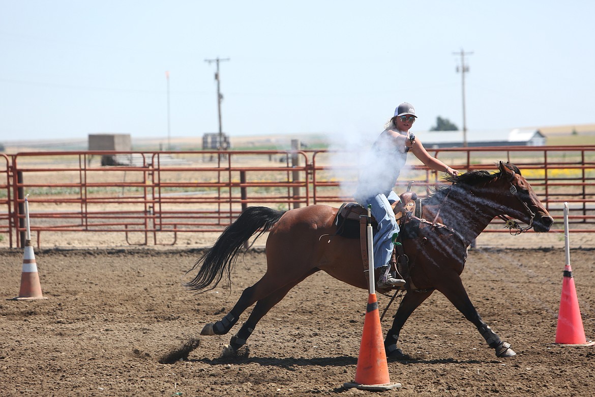 Nearly 30 riders from across the Pacific Northwest made their way to Warden this weekend for the Clean Shooter Buckle Series. The event tests competitors’ skills in marksmanship and horsemanship.