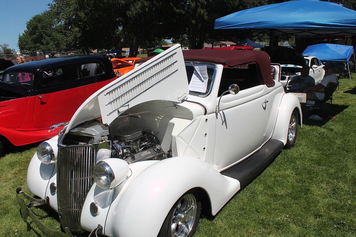 This 1936 Ford Cabriolet, owned by Don Buehler of Kennewick, lent a touch of class to the Othello All-City Classics car show Saturday.