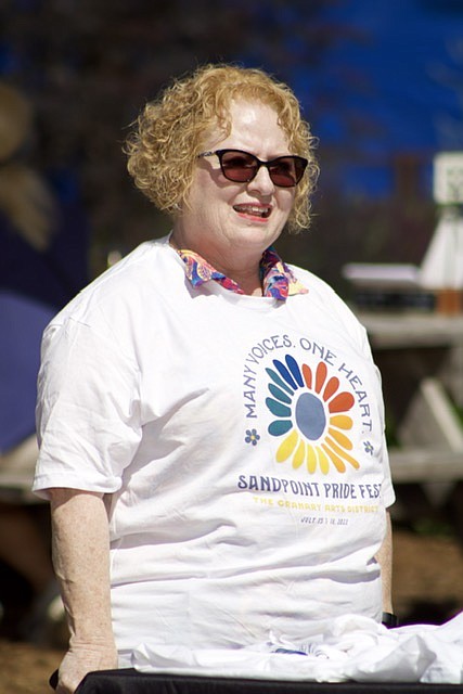 Chamber of Commerce CEO Kate McAlister could be seen sporting a PRIDE t-shirt during the event