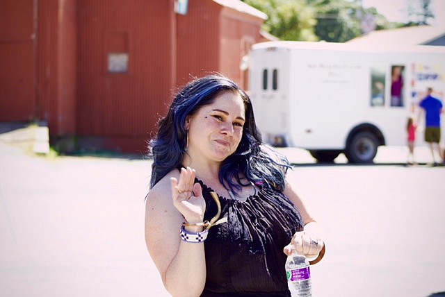 ACLU Idaho Digital communication specialist Les Hutchinson Campos poses during the second Annual Pride Festival