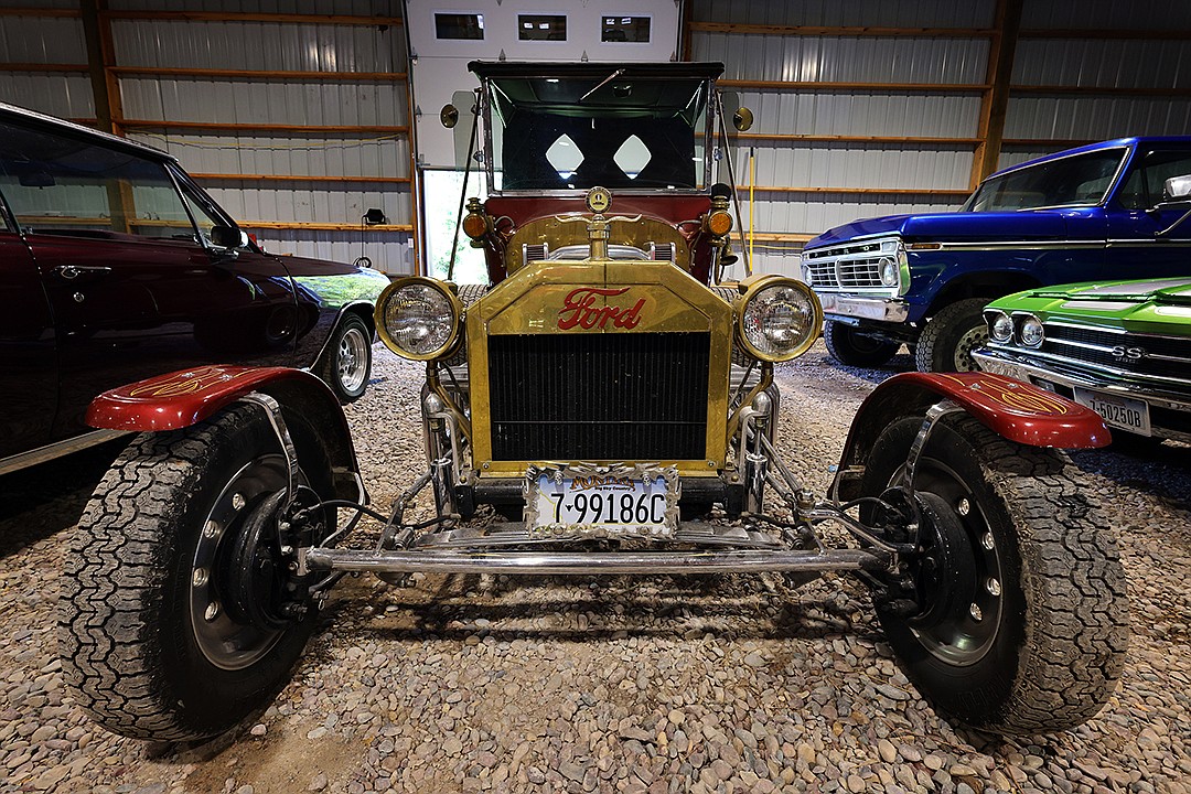 Donny Stevens refers to the 1923 Ford T Bucket in his collection as the 'Fun Mobile." (Jeremy Weber/Daily Inter Lake)