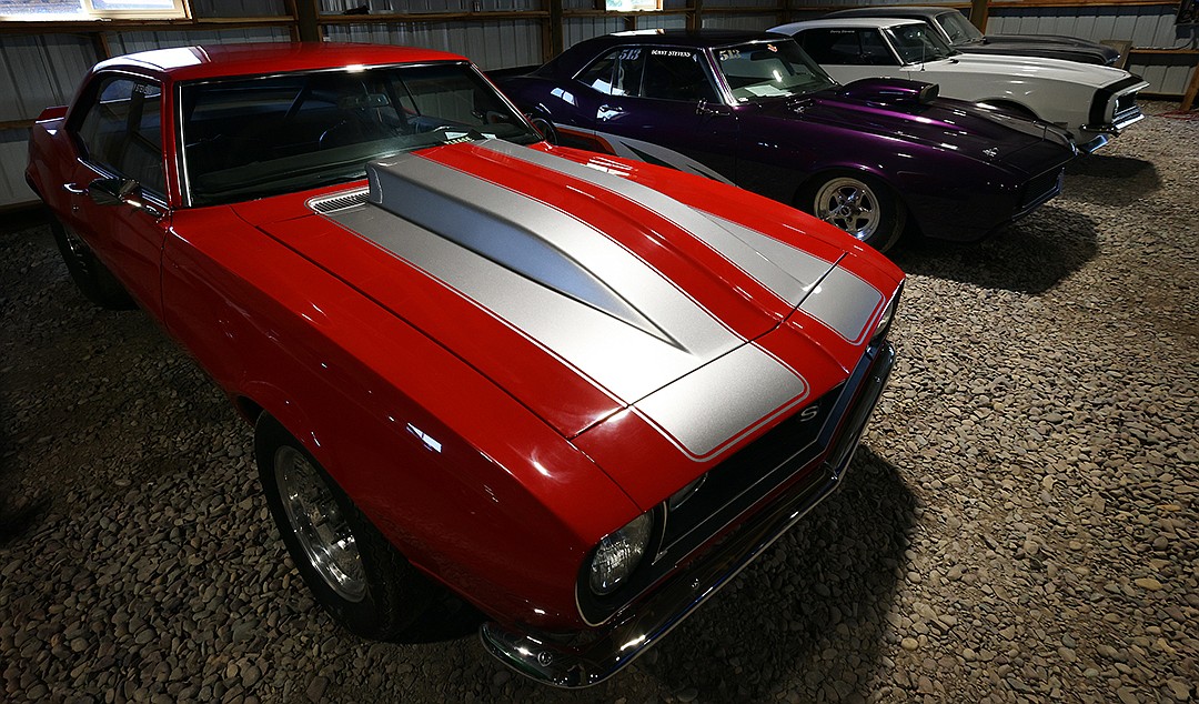 Three 1968 Chevy Camaro SS cars in the collection of Donny Stevens of Columbia Falls. (Jeremy Weber/Daily Inter Lake)