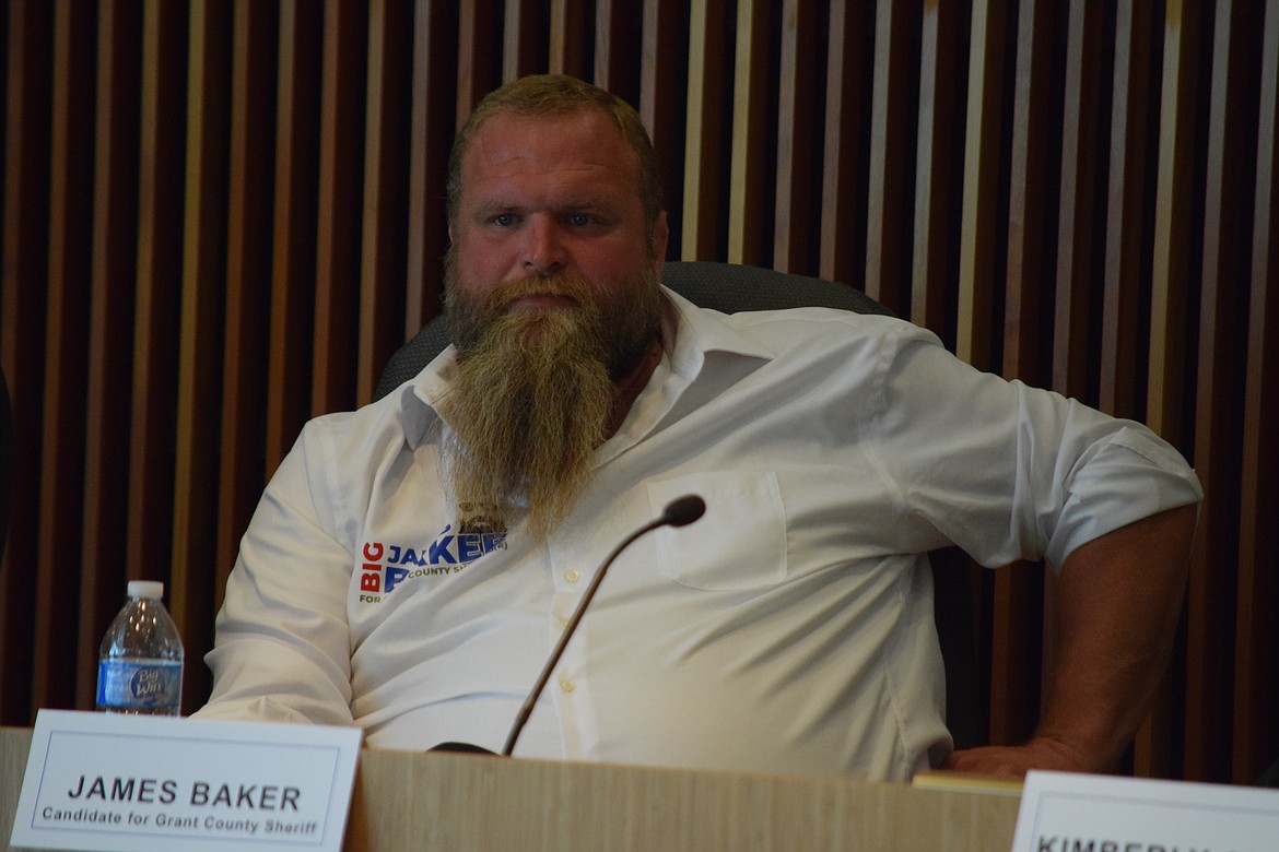 Grant County Sheriff candidate James Baker said during his comments that he would like the Grant County Sheriff’s Office to do more community outreach.
