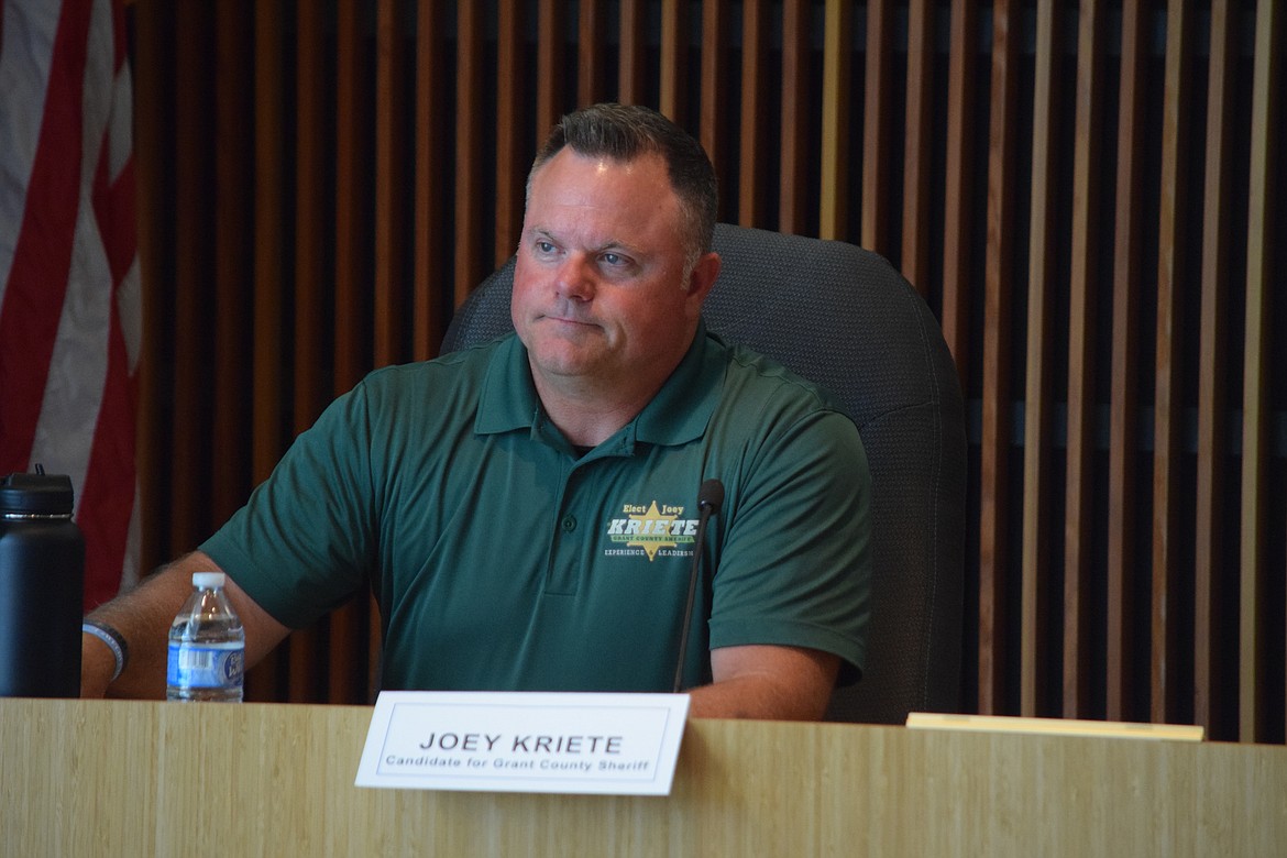 Grant County Sheriff candidate and current GCSO chief deputy Joe Kriete said staff at the Grant County Jail need to be treated as career professionals and properly paid for their services in a dangerous job.