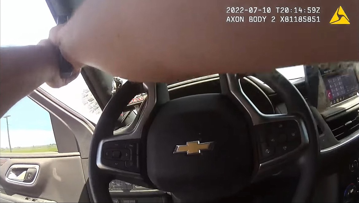 Bodycam footage released by the Quincy Police Department shows Grant County Sheriff's Deputy Tyson Voss driving for a few minutes before stopping his vehicle and firing multiple rounds on July 10.