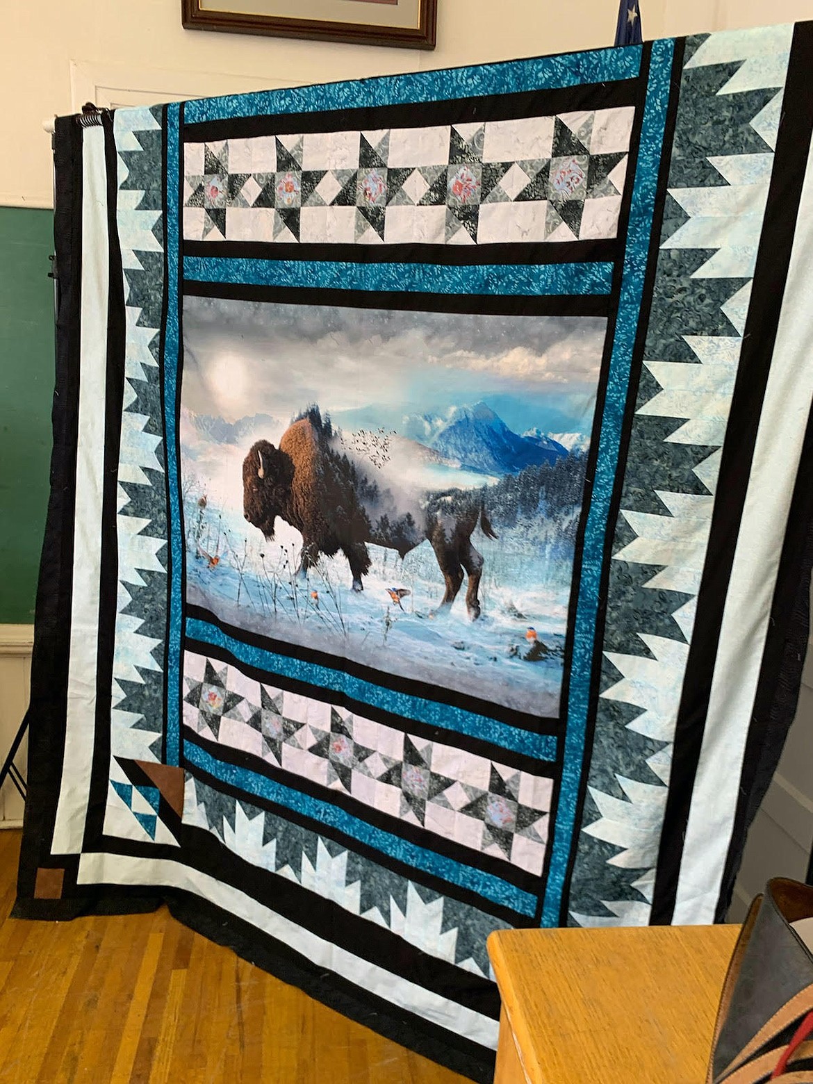 The Women of Rollins are raffling off a handmade buffalo quilt titled “Montana Thunder.” Tickets are for sale at the Rollins Store and area quilt stores. Tickets will also be for sale the club’s annual yard and bake sale from 8 a.m. to 3 p.m. July 30 at the Rollins Schoolhouse. The drawing will take place Labor Day weekend.