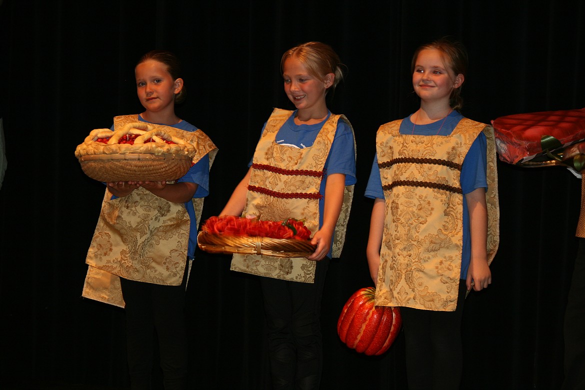 The kitchen staff presents the menu for the great gala to the Queen. The Basin Community Theatre children’s production of “Cinderella” is scheduled for this weekend.