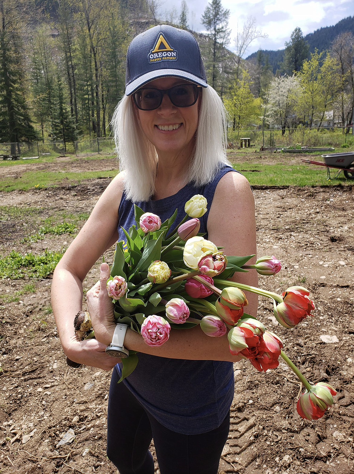 Keri Alexander shares her first harvest photo as a flower farmer earlier this year.
