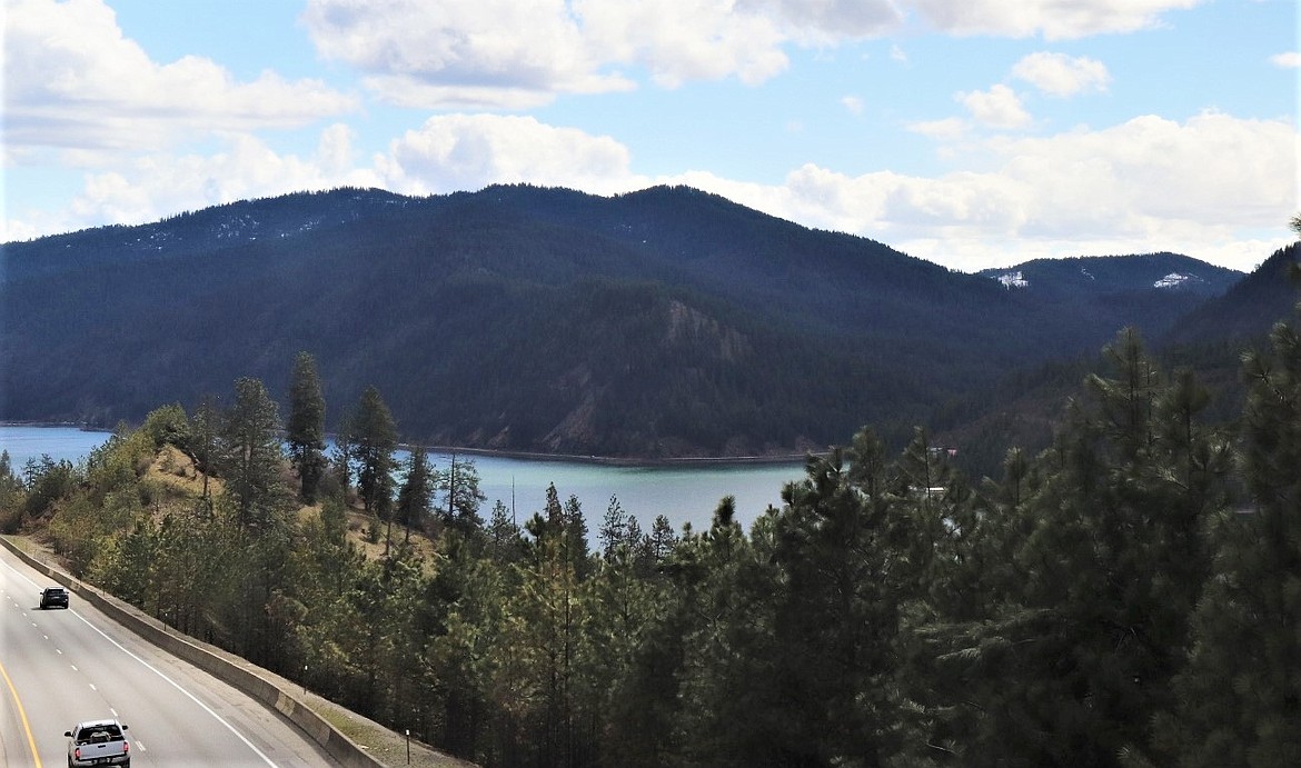 Photo courtesy U.S. Forest Service/Idaho Panhandle National Forests.
A view of Lake Coeur d'Alene from above Interstate 90 on East Yellowstone Trail Road. The area is where part of the Rosie Cedar project aims to improve forest health.