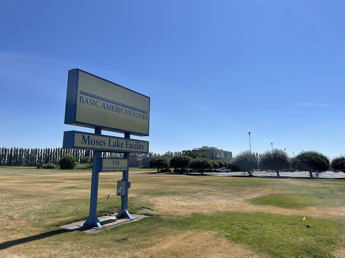 The entrance to Basic American Foods facility in Moses Lake, where the company produces dehydrated potatoes and dehydrated pinto beans. Rep. Dan Newhouse, R-Yakima, toured the facility on Monday as part of a series of visits with manufacturers and businesses across the 4th Congressional District.