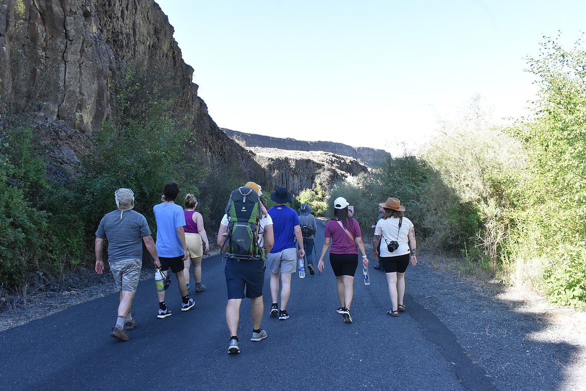 Hikers were able to see firsthand the evidence of the ice age floods and lava flows that carved the area of the Coulee Corridor.