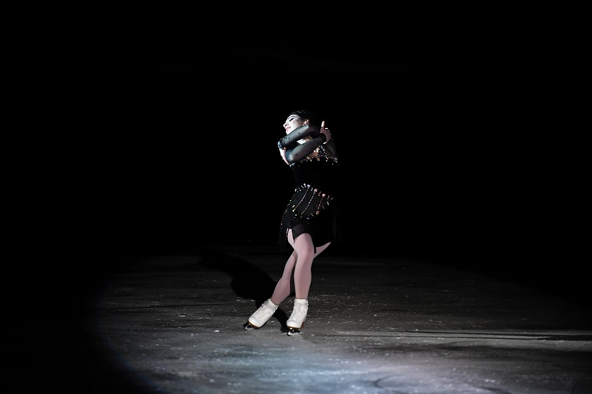 Courtesy photo
Sarah Brookshire performs during the 2021 National Showcase figure skating competition.
