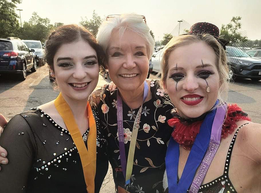 Courtesy photo
From left: Sarah Brookshire, Karin Kunzle-Watson and Jackie Charlebois at the 2021 National Showcase figure skating competition.