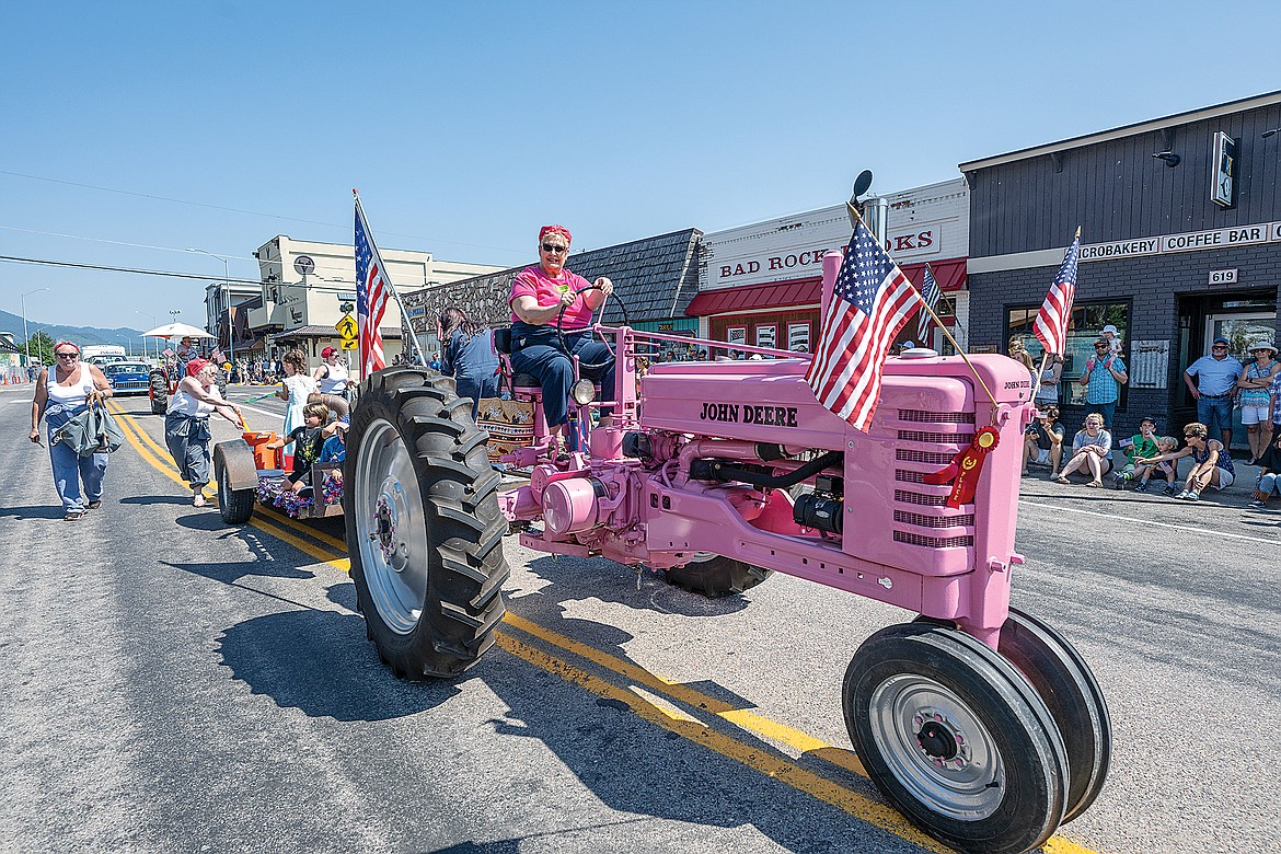 A pink John Deere.