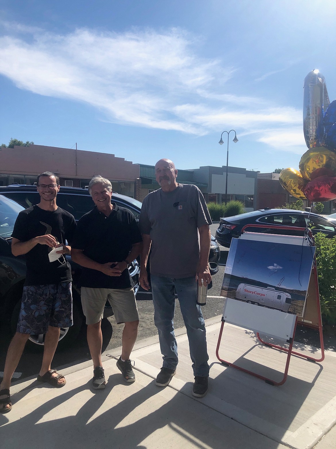 From left to right, Alex Kovach, Andy Kovach and Ric Carlson. The three spoke about the history of the Soap Lake Lava Lamp from their different perspectives.