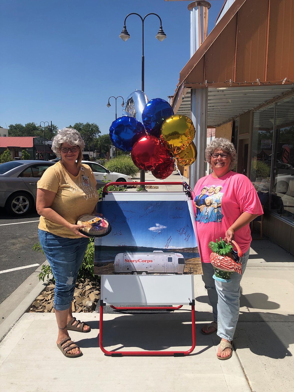 Nikki Frazier, left, and Carrie Alexander, right, highlighted their jobs at the McKay Health Center. They entertain and provide activities for the residents there. They talked a little bit about McKay’s history, their roles there and how they got through the past couple of covid years.