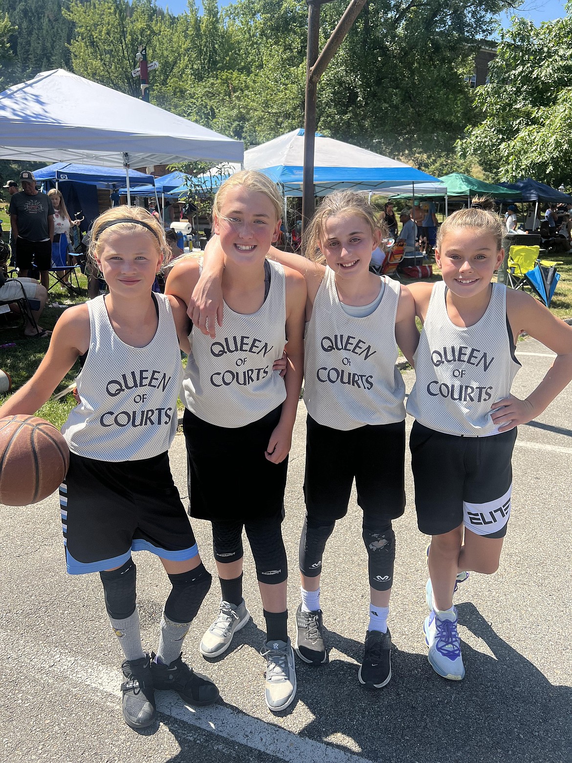 Courtesy photo
The CDA Lakers went 5-0 in the 5th/6th grade girls division to win the championship at the SilverHoops 3-on-3 basketball tournament over the weekend. From left, are: Brynlee Johnston, Payton Brown, Remi Day and Gretah Angle.