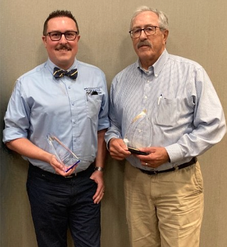 Father Will (right) and son Field Herrington were honored at the 2022 Idaho Municipal Attorneys Summer Conference in June.