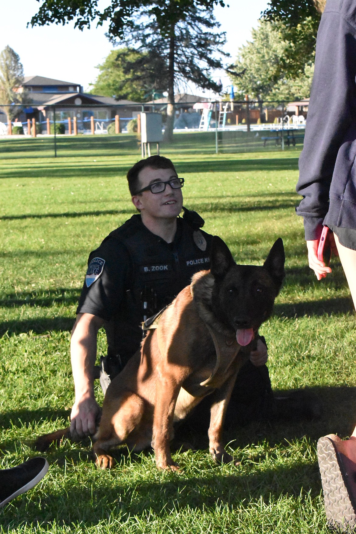 Moses Lake Police Officer Brad Zook and K-9 Rex were at Moses Lake National Night out Aug. 2.