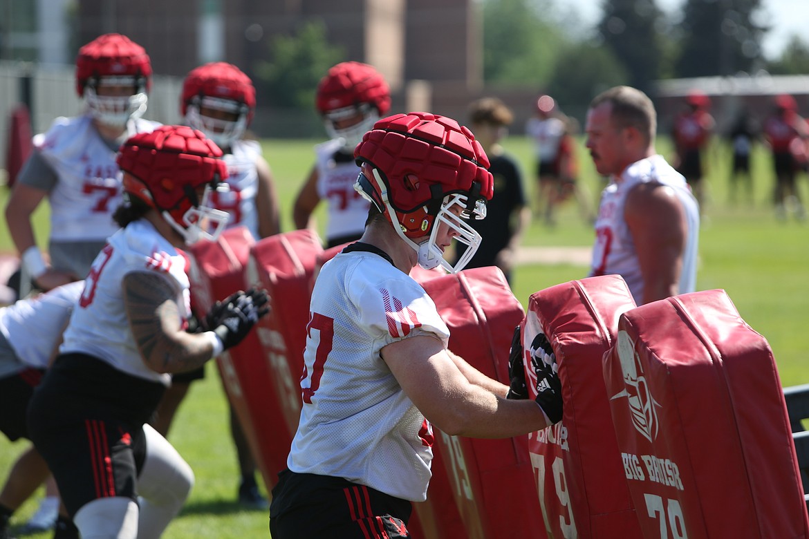 Eastern Washington held its first full team practice of the season on Saturday, uniting the incoming freshman class with the rest of the team.