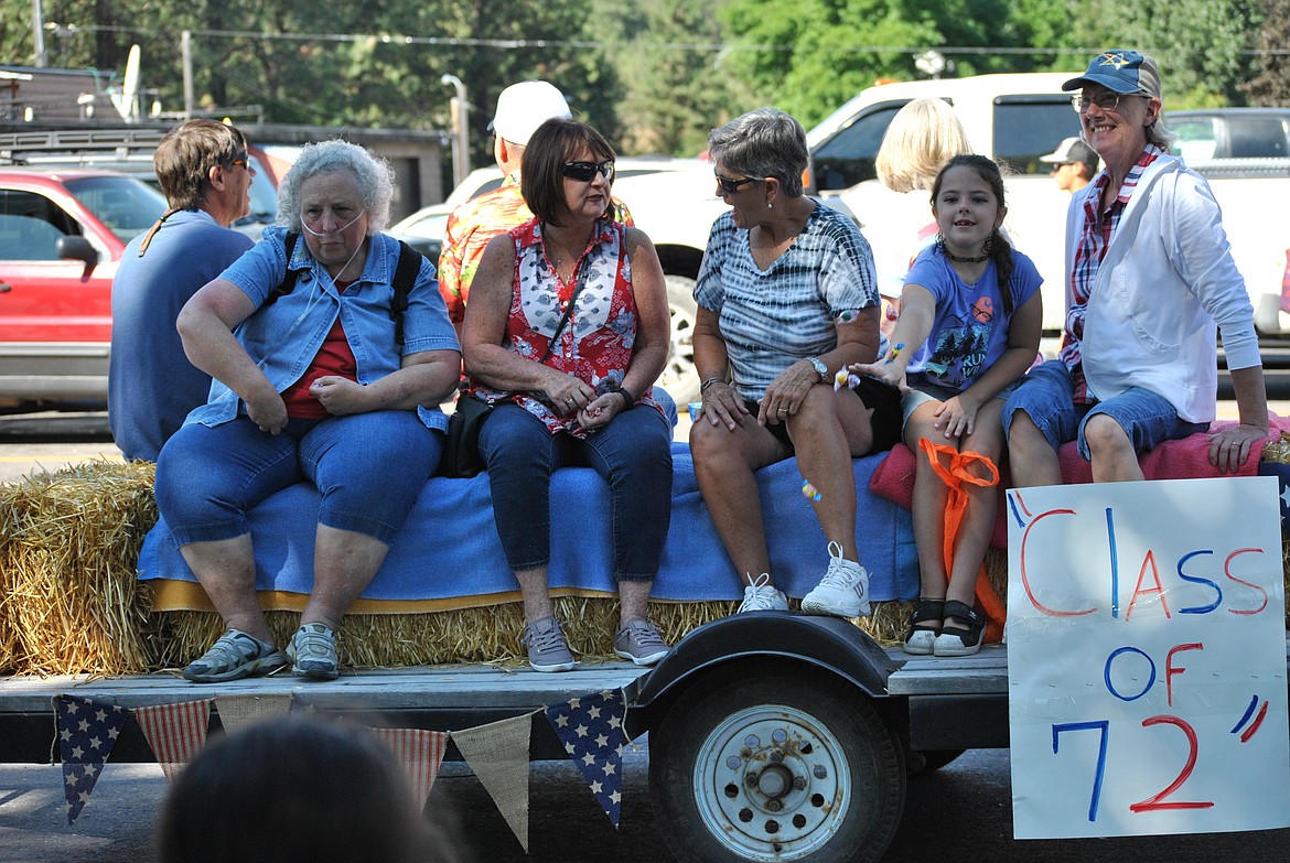 The Superior High School Class of 1972 celebrated their 50th class reunion this year during fair weekend and rode along the parade route on Saturday together. (Mineral Independent/Amy Quinlivan)