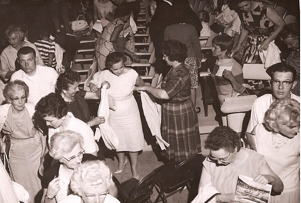 Patrons leaving after a performance sometime in the mid-1960s. (Collection of Firman “Bo” Brown)