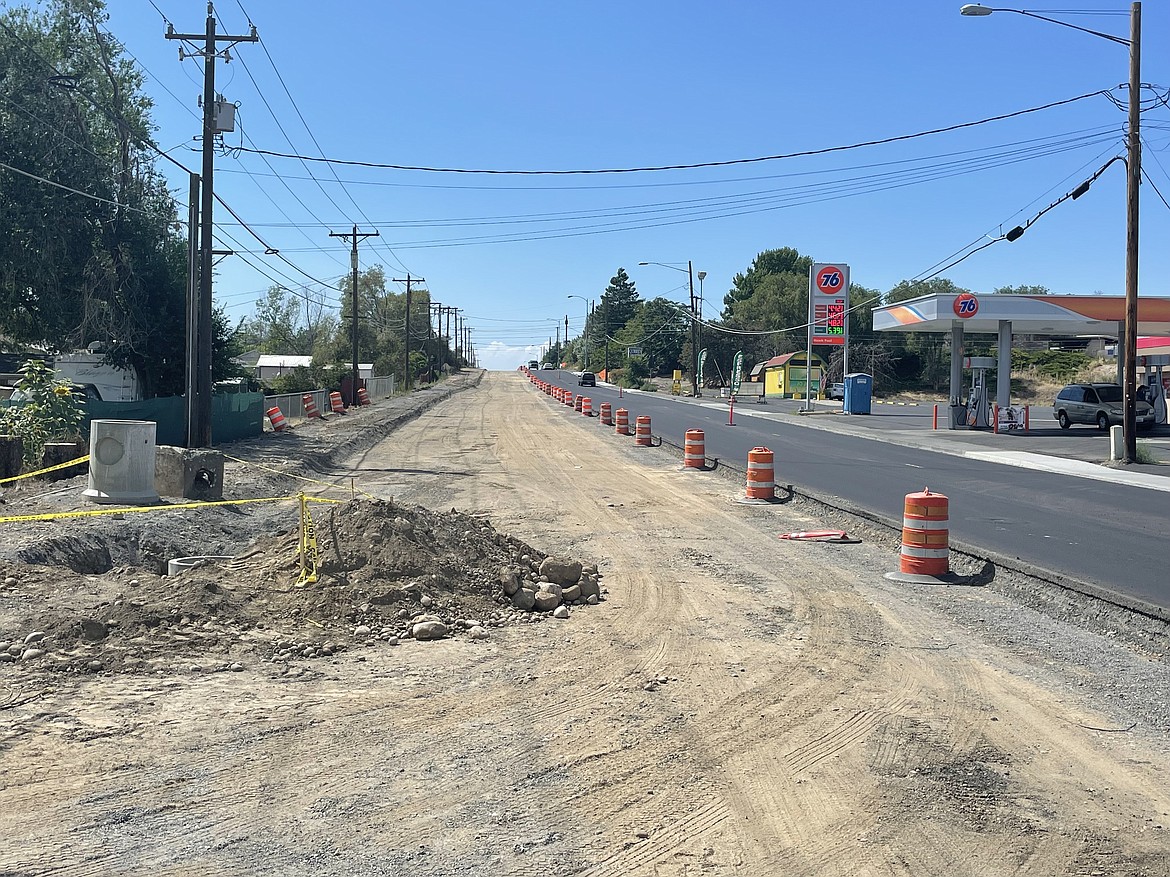 Very limited construction work on W. Valley Road is set to continue during fair week. Pictured is W. Valley Road at Central Drive looking west.