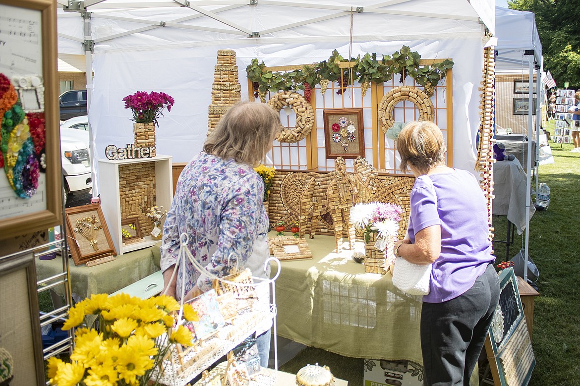 The 51st annual Sandpiper Art Festival on Saturday hosted a number of artisan booths on the lawn of the Lake County Courthouse. (Rob Zolman/Lake County Leader)