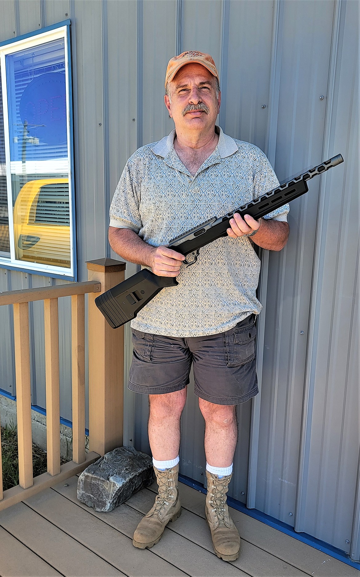 Mike Zujovich had the winning ticket for the Elite 22 caliber custom built rifle raffle which was put on by the North Bench Volunteer Fire District.