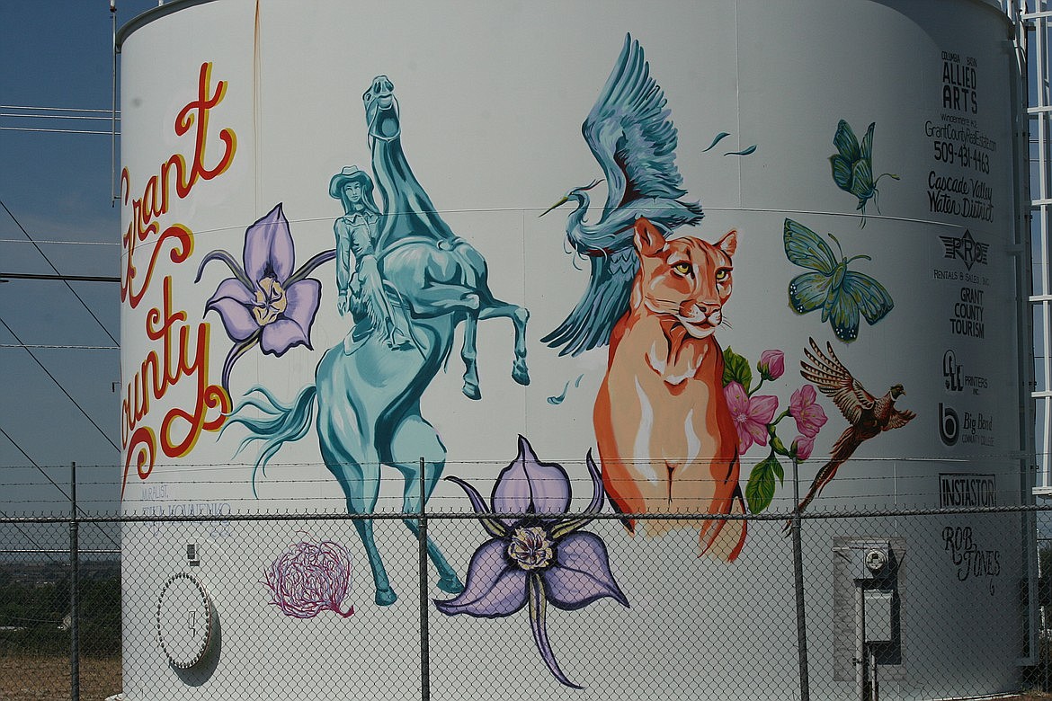 The mural may be seen across from the Grant County Fairgrounds for those taking in the fair this week.