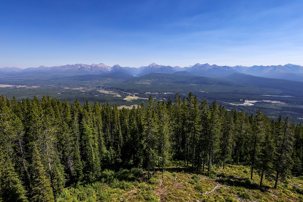 The views from the Cyclone lookout. Bowman Lake is in the distance. (JP Edge photo)