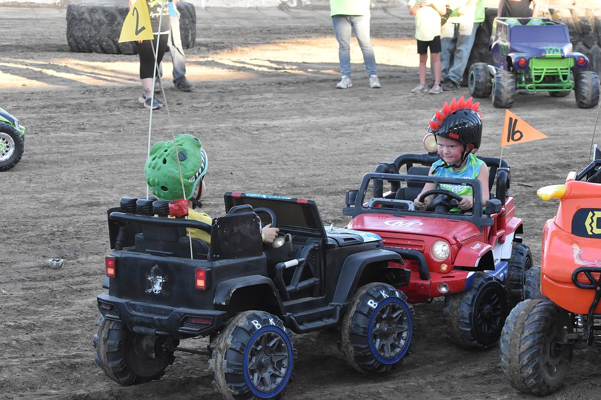 The Youth Power Wheels Demo saw children in small, battery-powered cars crashing and bumping into one another with full permission.