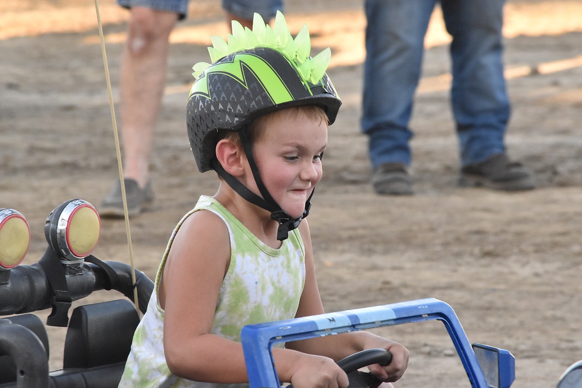 Children’s faces showed all the excitement of being allowed to ‘crash’ into one another. No participants were hurt during the micro-sized crash-up derby.