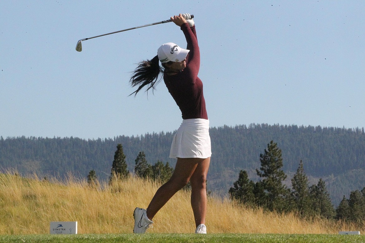 MARK NELKE/Press
Sophia Schubert, who played in the final group, tees off in the final round of last year's Circling Raven Championship.