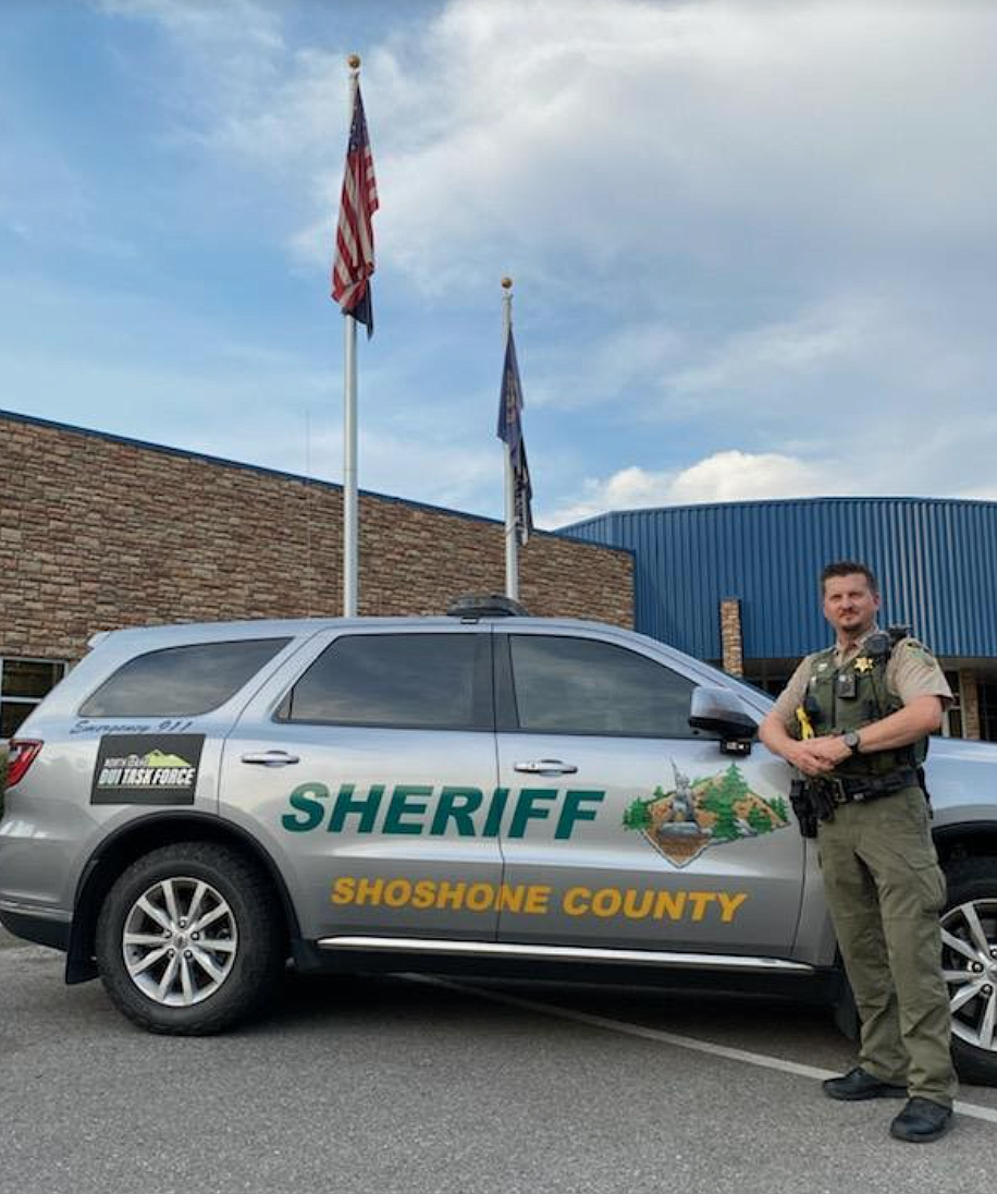 SCSO Cpt. Jeff Lee smiles for the camera outside Idaho State Police District 1 Headquarters in Coeur d'Alene before participating in the first day of the most recent North Idaho DUI Task Force operation.