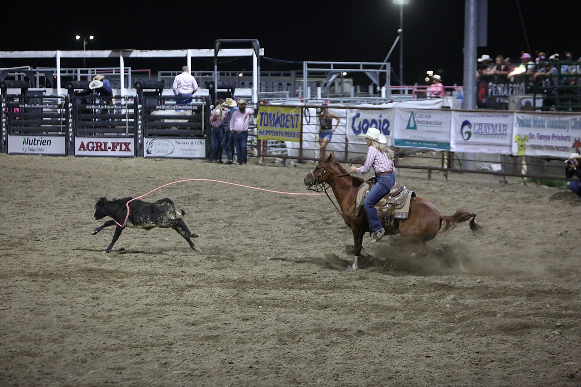 The fastest time in women’s breakaway roping was 2.2 seconds, done by Macy Young.
