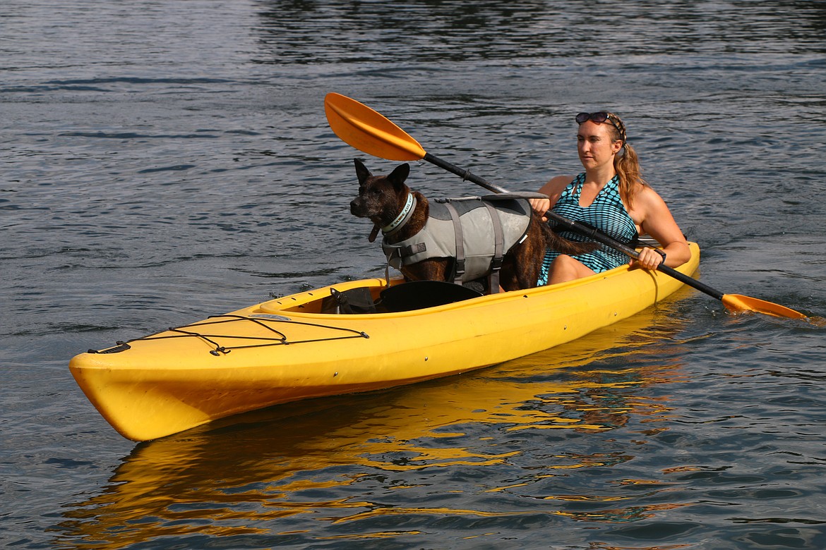 Elise Axel and her dog, Taurine, take part in PORPA’s sprint races on Aug. 13.